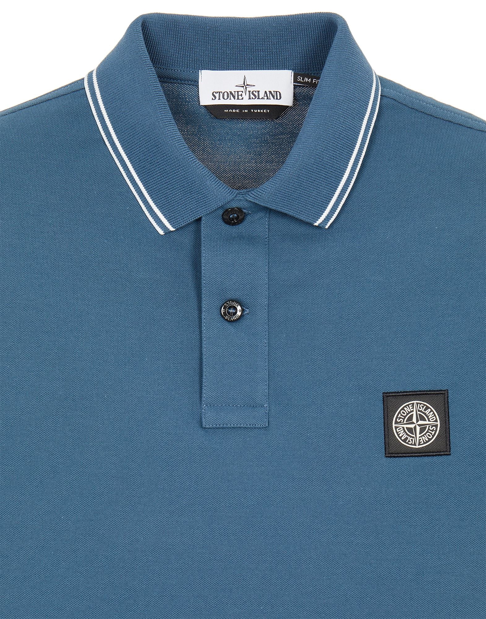 Stone Island UK | 22S18 STRETCH COTTON PIQUE_SLIM FIT Polo Shirt in ...