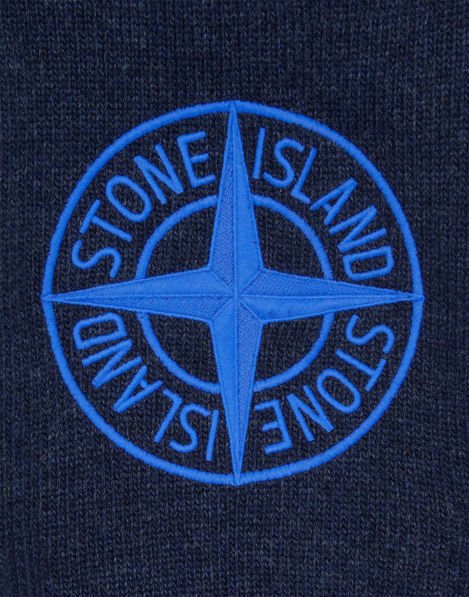 Stone Island UK | 514B7 GEELONG WOOL WITH EMBROIDERY Knitwear in Navy ...