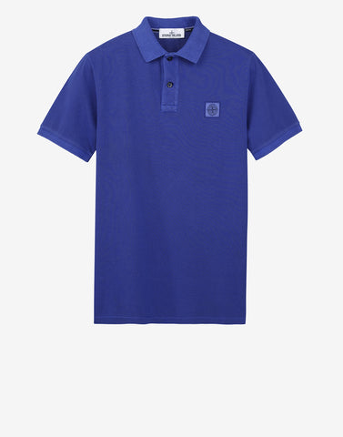 22S67 Pigment Dye Polo Shirt in Dark Blue