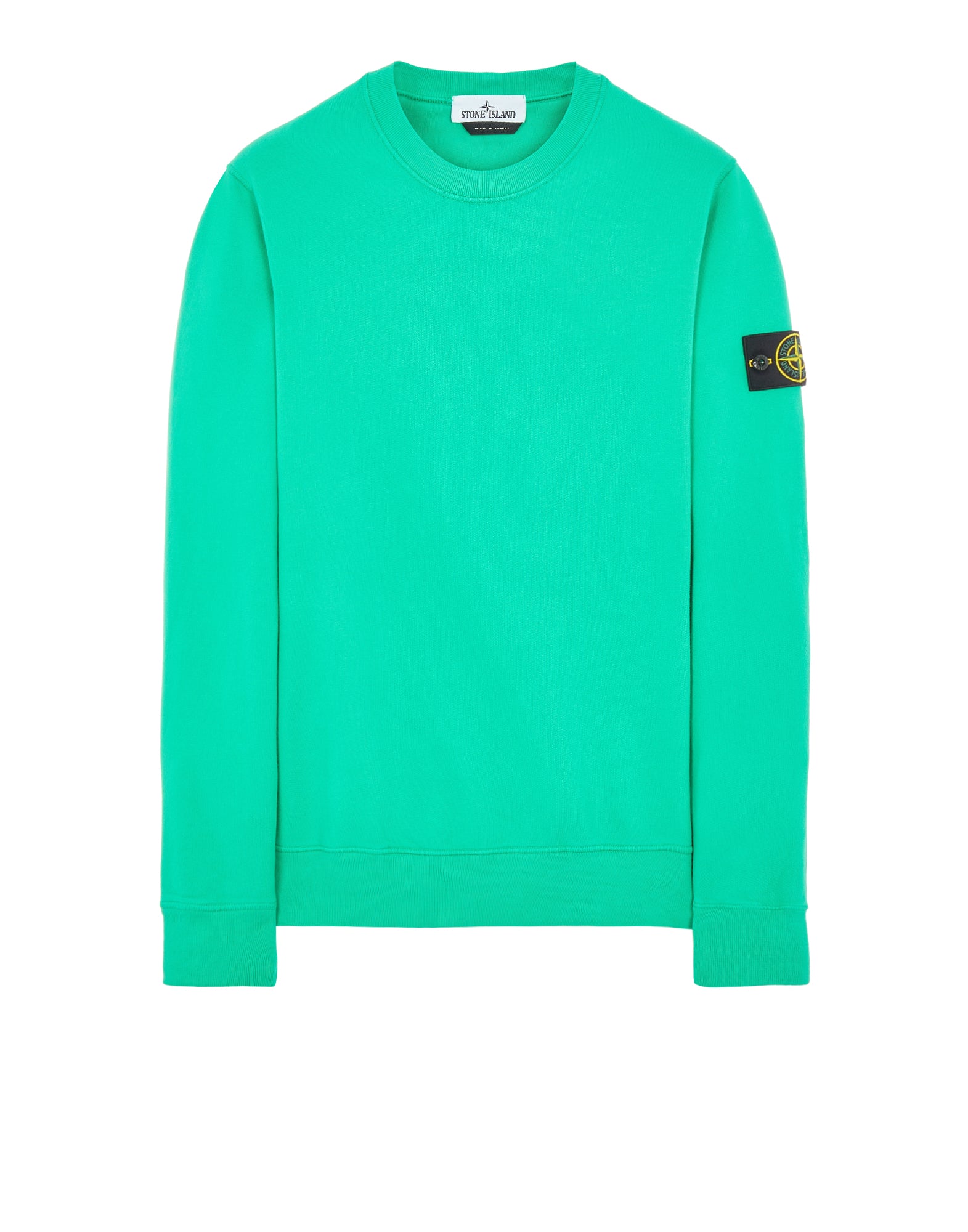 Stone Island UK | 63020 BRUSHED COTTON FLEECE Sweatshirt in Green ...