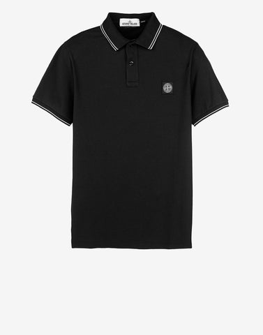 22S18 Short-Sleeve Polo Shirt in Black