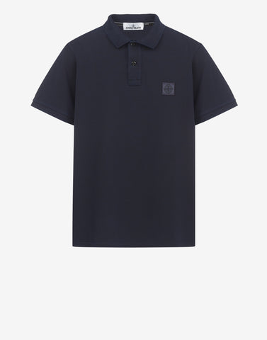 22S67 Pigment Dye Polo-Shirt in Navy Blue