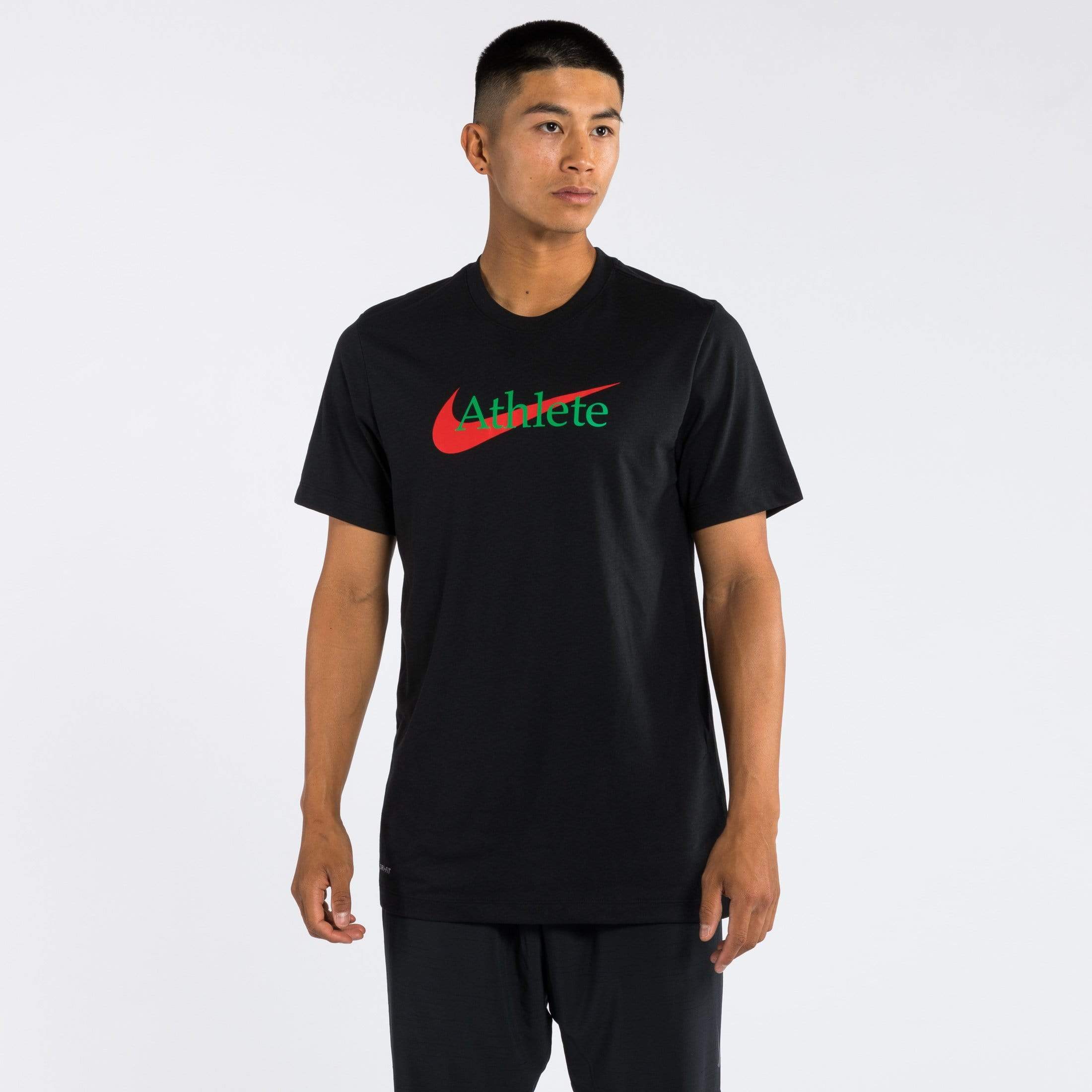 Nike Dri-FIT Swoosh "Athlete" T-Shirt In Black - WIT