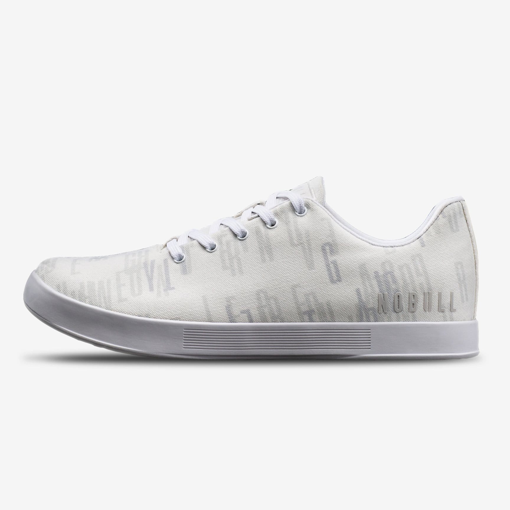 grey canvas trainers