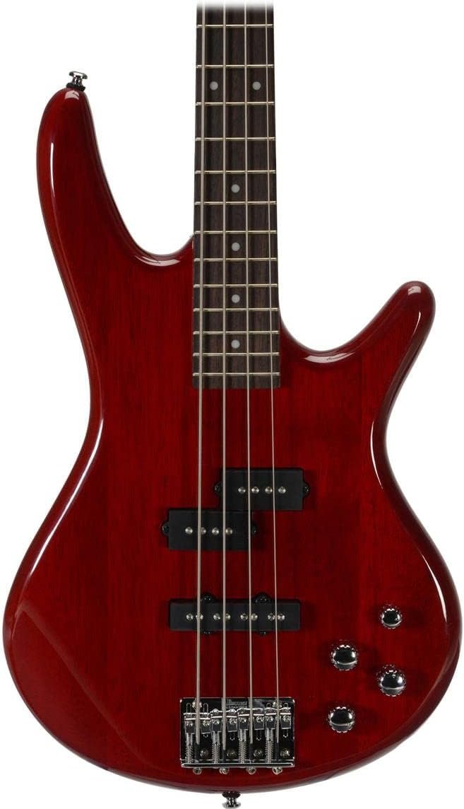 Ibanez GSR 4 String Bass Guitar, Right Handed, Transparent Red (GSR200TR)