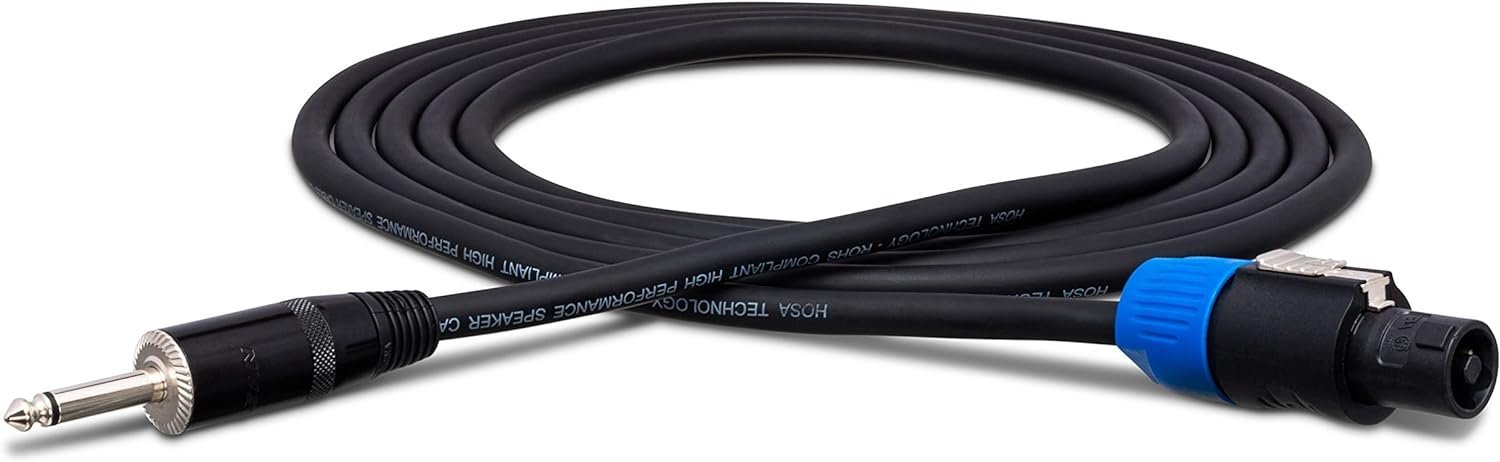 Hosa SKT-420Q REAN Loudspeaker to 1/4" TS Pro Speaker Cable, 20 Feet