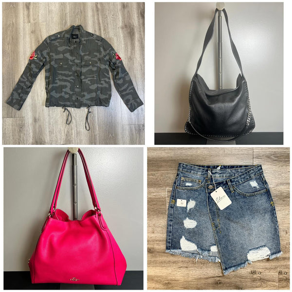 flat lay grid of 4 items available for purchase at clothes menor