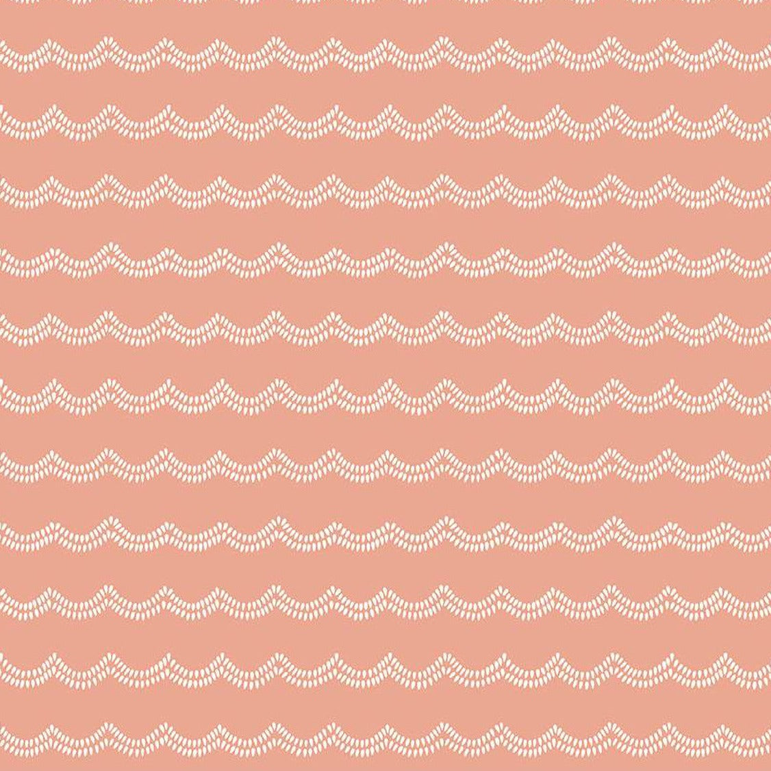 Little Swan Waves Peaches 'n Cream Fabric - By the yard