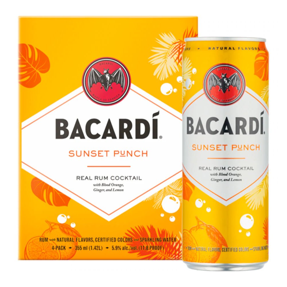 BacardÃ­ Sunset Punch Rum Cocktail 4pk