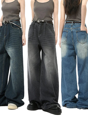 Wide Leg Jeans with Pockets - Bara Bros