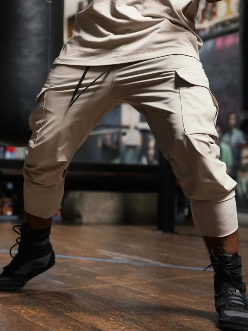 Men's Plus Size Drawstring Joggers with Pockets