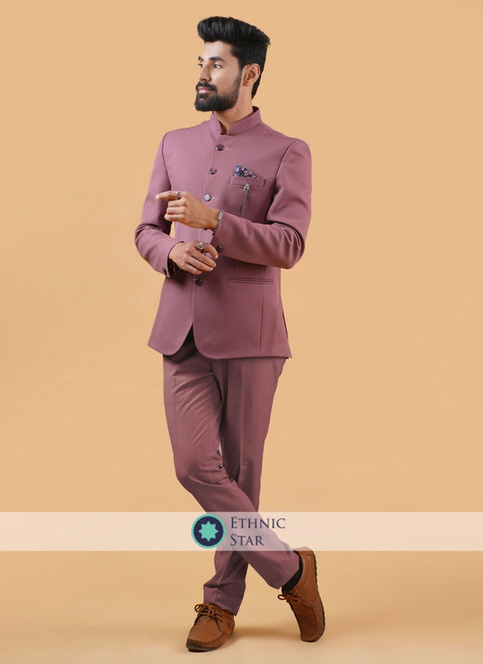 Pink Color Wedding Wear Jodhpuri Suit