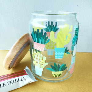 日本Ukulele玻璃貯物罐 - 仙人掌 Ukulele Glass Canister - Cactus