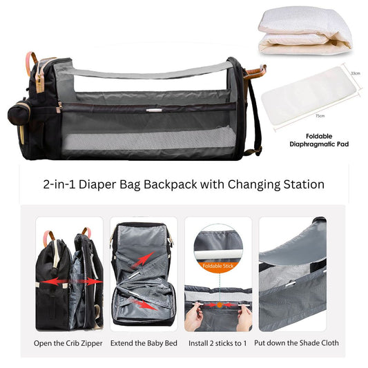 Buy Wholesale China Baby Diaper Bag Backpack With Detachable Changing  Station Diaper Bags For Baby Boy Girl With Bassine & Baby Diaper Backpack  Durable Large at USD 10.2