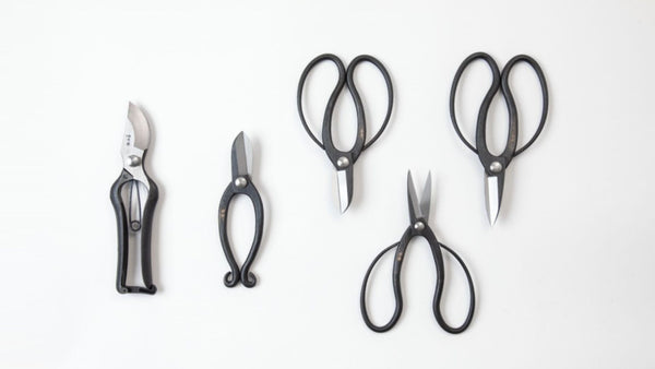 A selection of different Japanese pruning shears