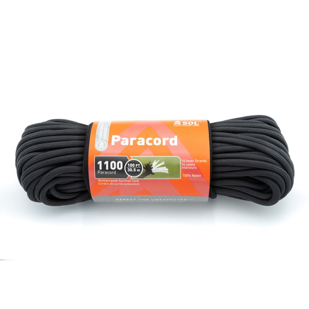 550 Paracord 100 ft with Carabiner Clip - SOL
