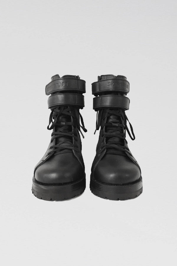 Shiny black military on sale boots