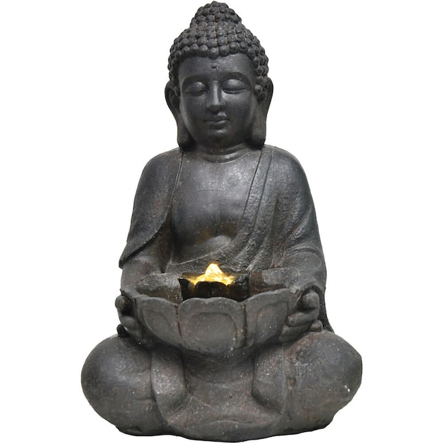 Hanover 18.1-in H Resin Fountain Statue Outdoor Fountain Pump Included