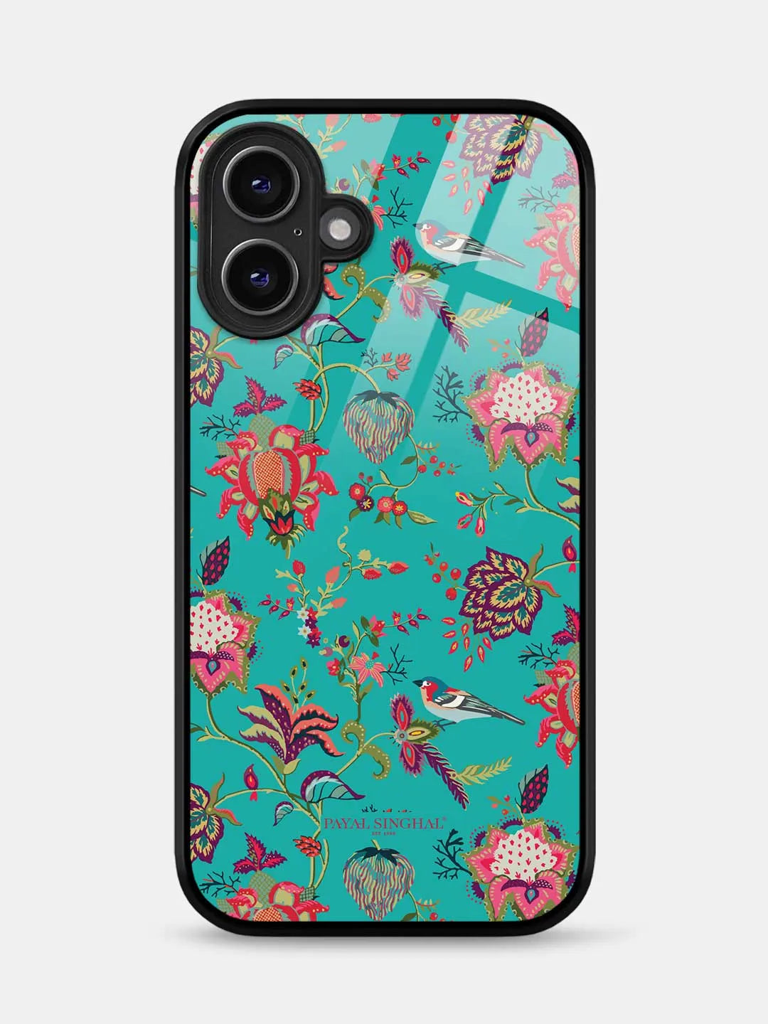 Payal Singhal Chidiya Teal - iPhone 16 Glass Cover
