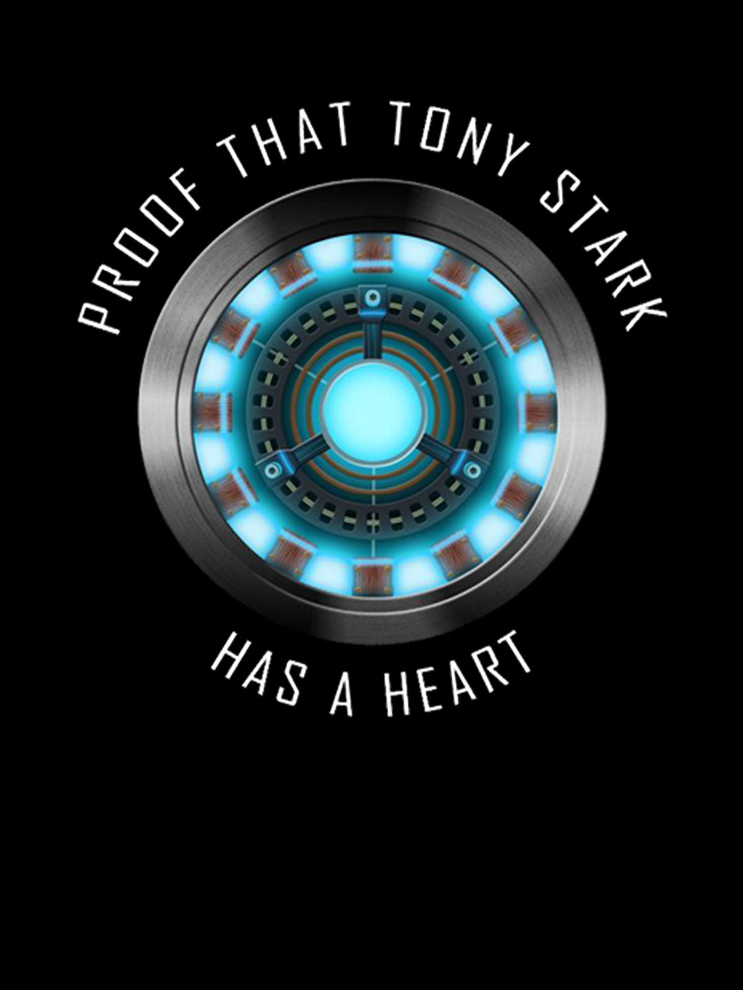 Tony Stark has a Heart - Mens T-Shirt Black XL