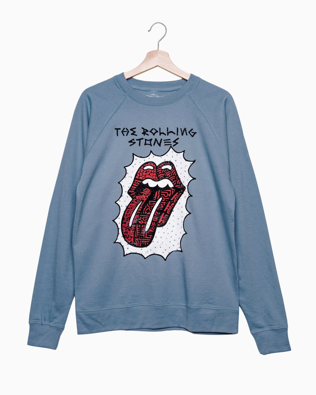 light blue rolling stones sweatshirt