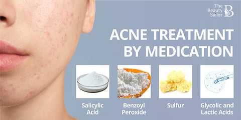 Acne treatment by medication