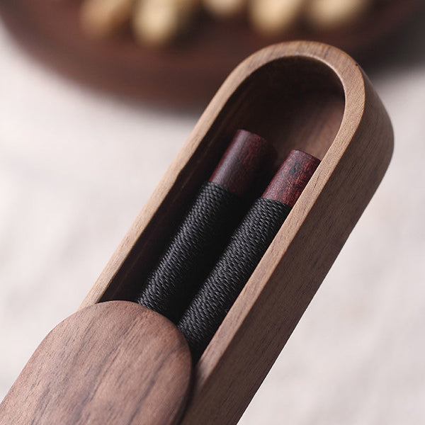 Japanese Golden Sakura Wooden Chopstick Set