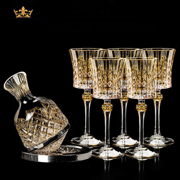 Metallic Crystal Heart Champagne Crystal Glass Gift Set - MASU