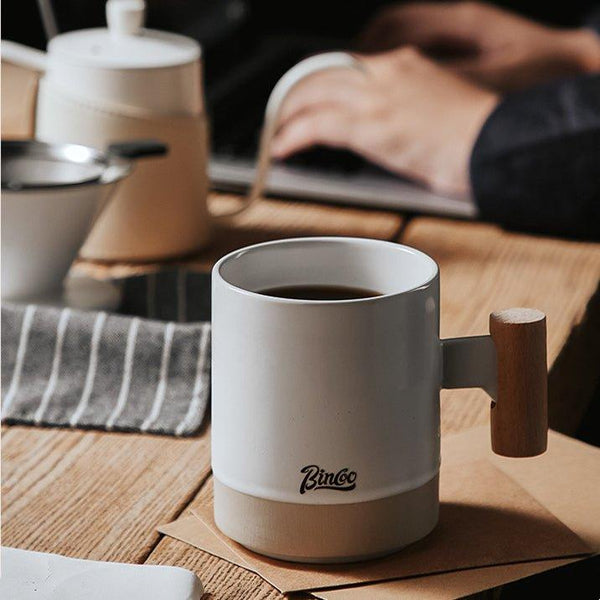 Ceramic Reusable Coffee Cup With Leather Sleeve - MASU