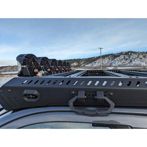 Uptop Overland Zulu Ram 2500 5G Roof Rack Closeup View