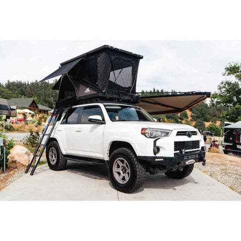 Alpine Hard Shell RTT mounted as display view with doors open - Roof Top Tents