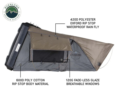 Busveld RTT showing build features, waterproof rainfly and breathable window