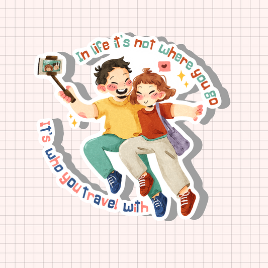 Travel Together | Holographic Glossy Translucent Sticker