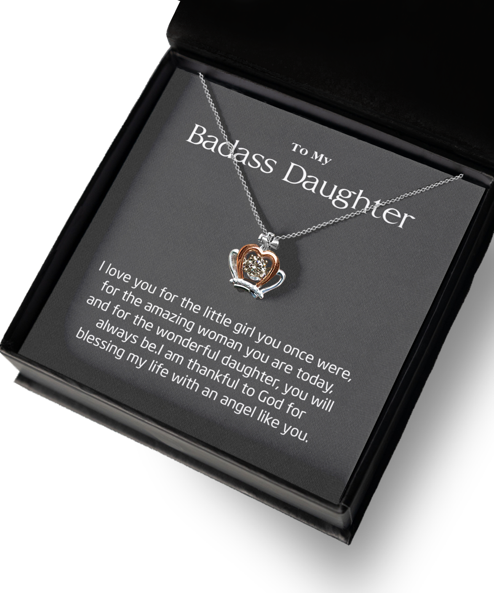 To My Badass Daughter - Lucky in Love Necklace - Labygift