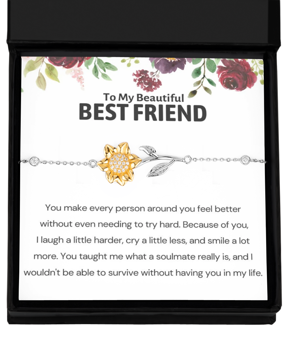 Sunflower Earrings, Best friend bracelet, best friend gift, best frien –  TINMICO