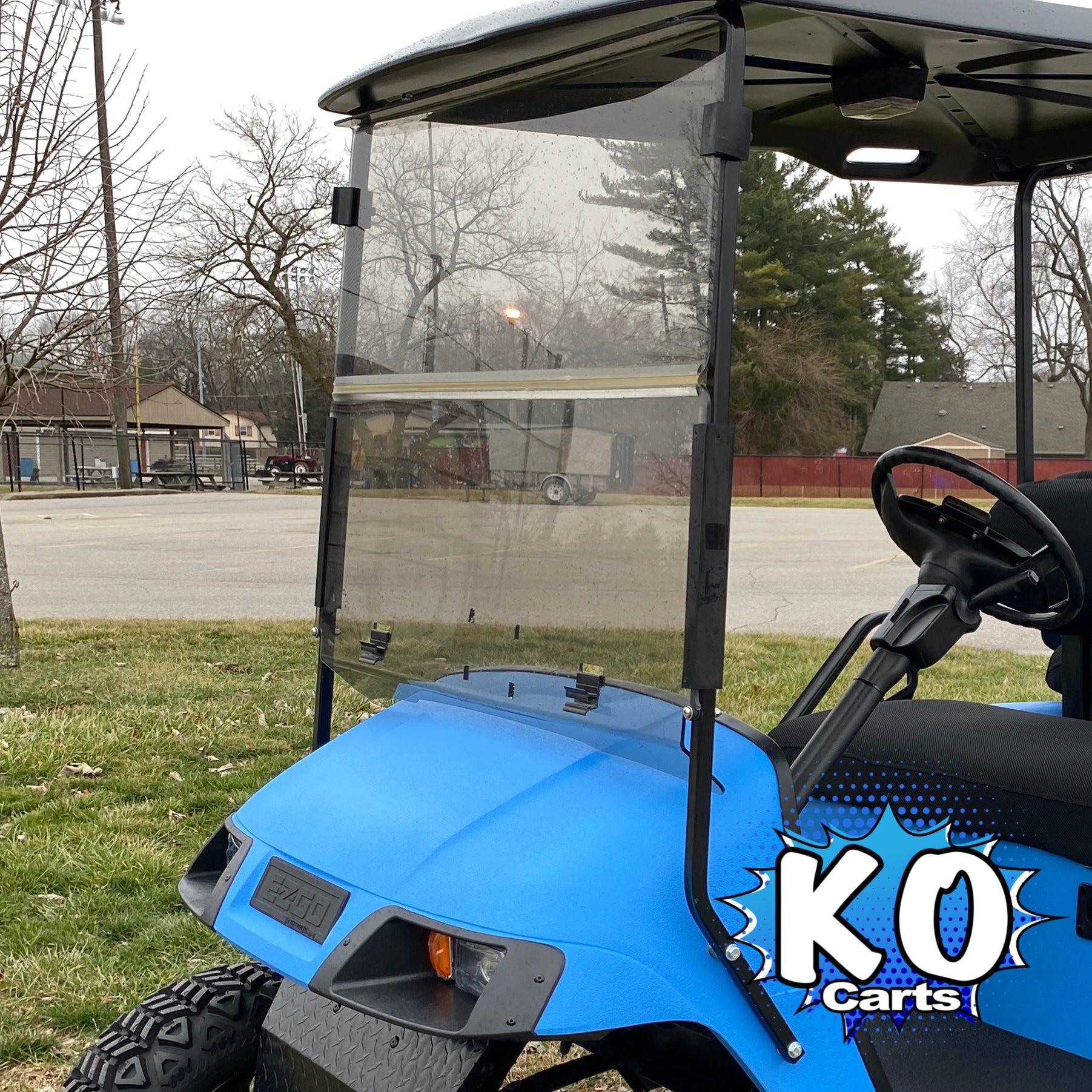 Foldable Tinted Windshield EZGO TXT KnockOut Carts