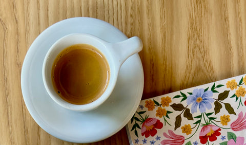 Doppio Espresso in mug at home