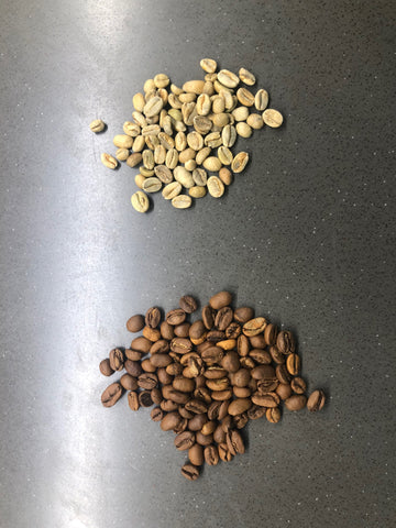 Weekender green and roasted beans