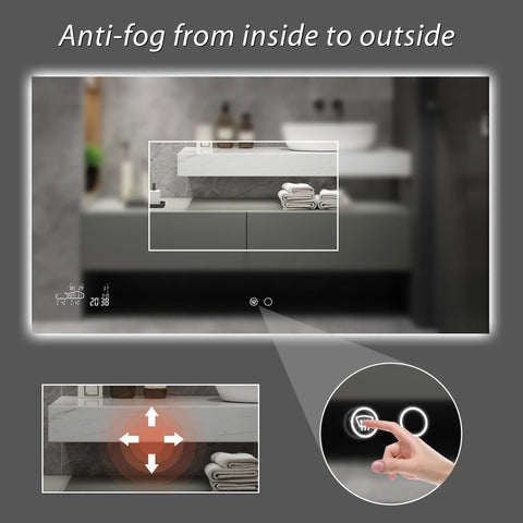 Experience crystal clarity with our anti-fog technology. Our LED Smart Mirror ensures a fog-free reflection even in steamy conditions, providing you with a consistently clear view for a hassle-free grooming experience.