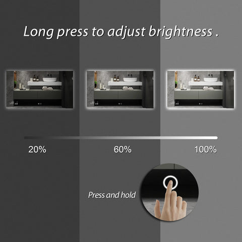 Take control of your illumination with the brightness control feature. Our LED Smart Mirror allows you to customize the lighting to your preference, ensuring optimal visibility for every grooming task. Illuminate your space exactly the way you need it.