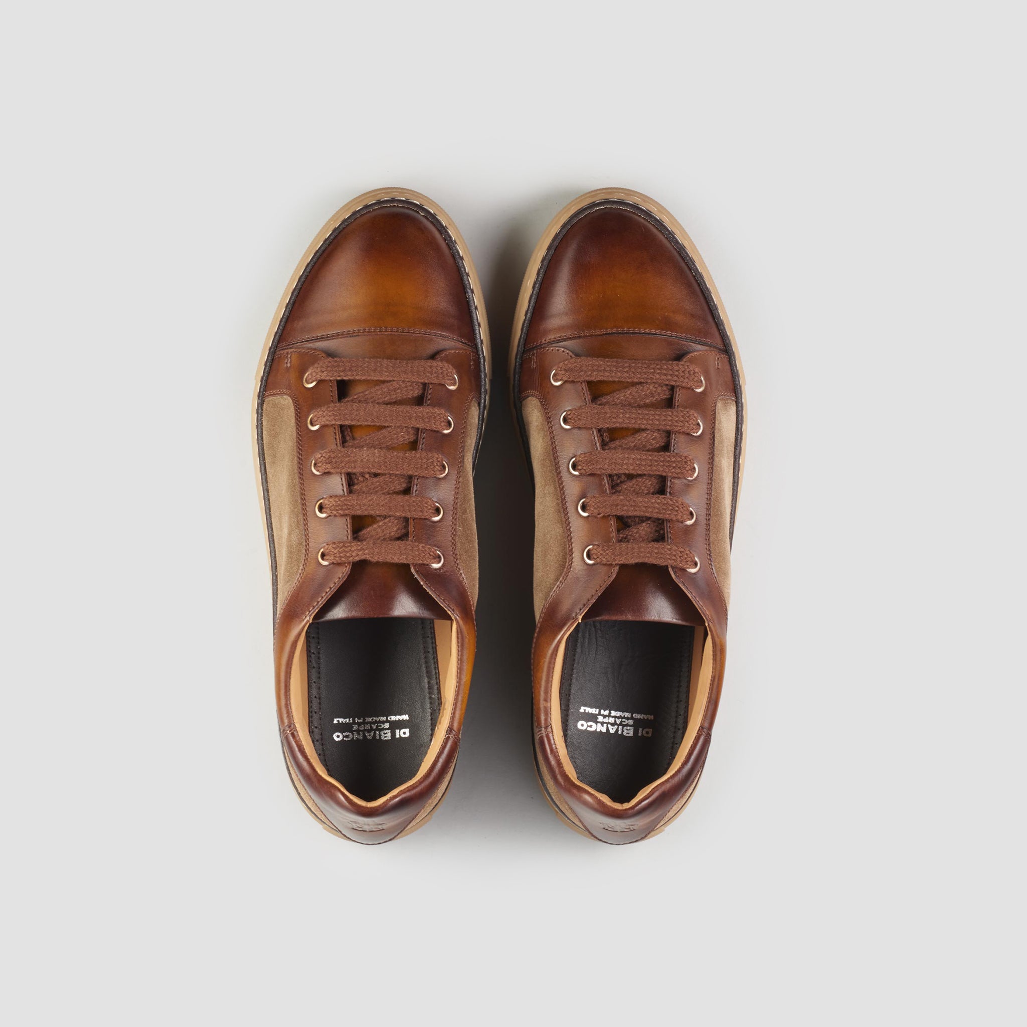 The Messina Sesamo Leather Sneakers for Men