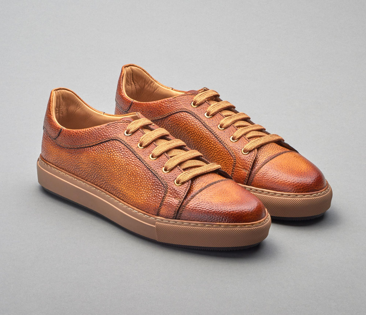 handmade leather sneakers