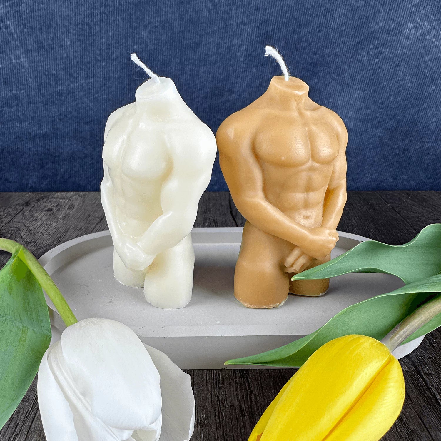 BIG Full Figure Nude Woman Candle: Custom Scent and Color, Soy Wax. -   Denmark