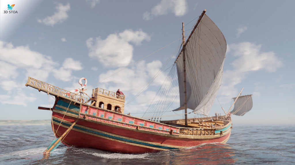 Reconstrucción virtual en 3D del «Bou Ferrer» una nave oneraria Romana