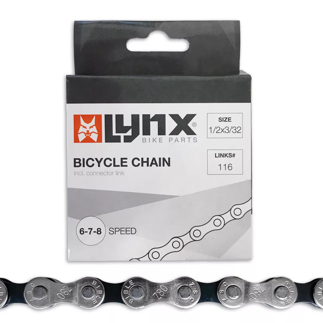 Se Lynx Cykel Kæde 6-7-8 speed (1/2 x 3/32) hos Cykelsadlen.DK