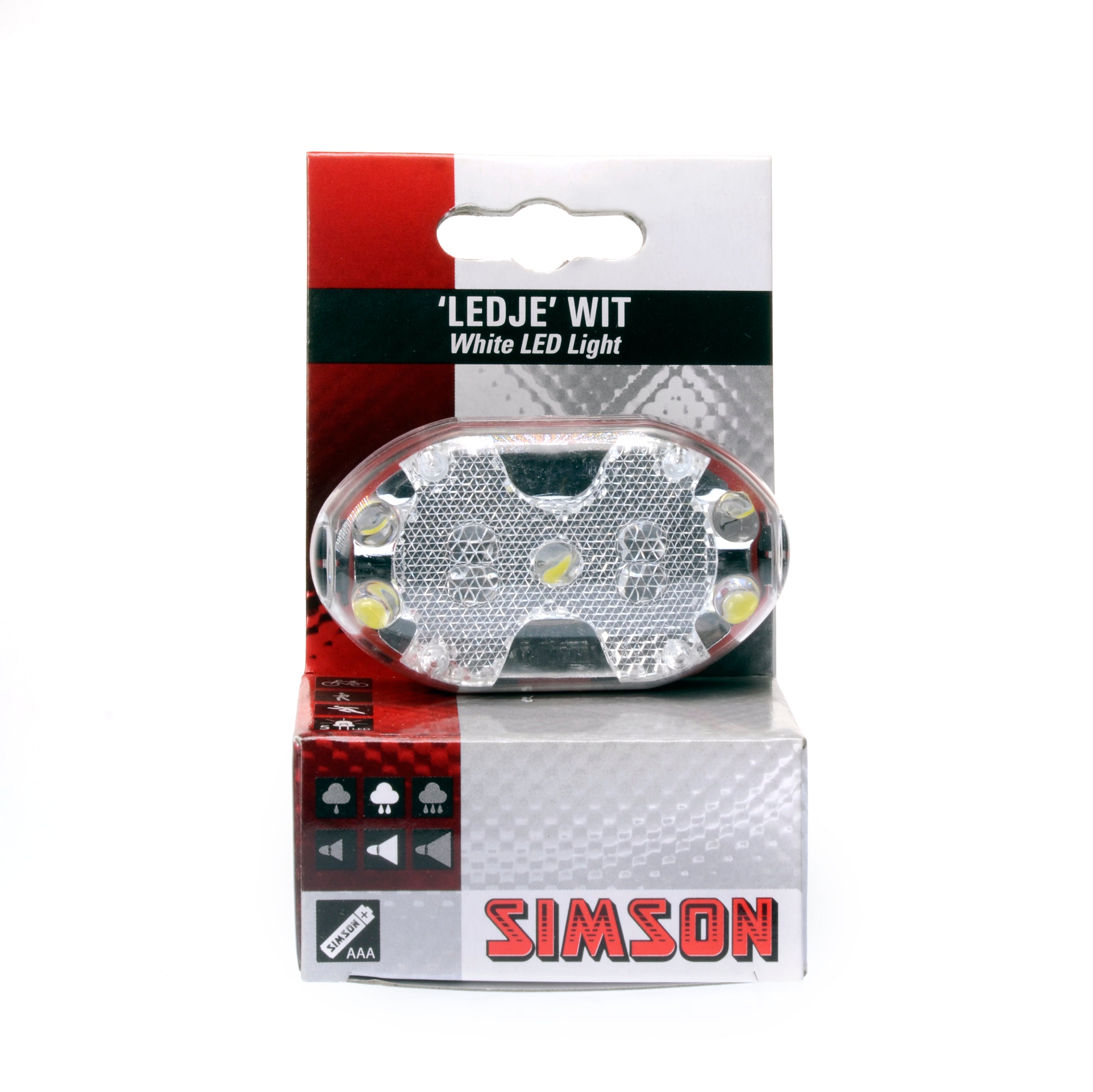Se Simson Batterifrontlys med 5 LED'er hos Cykelsadlen.DK