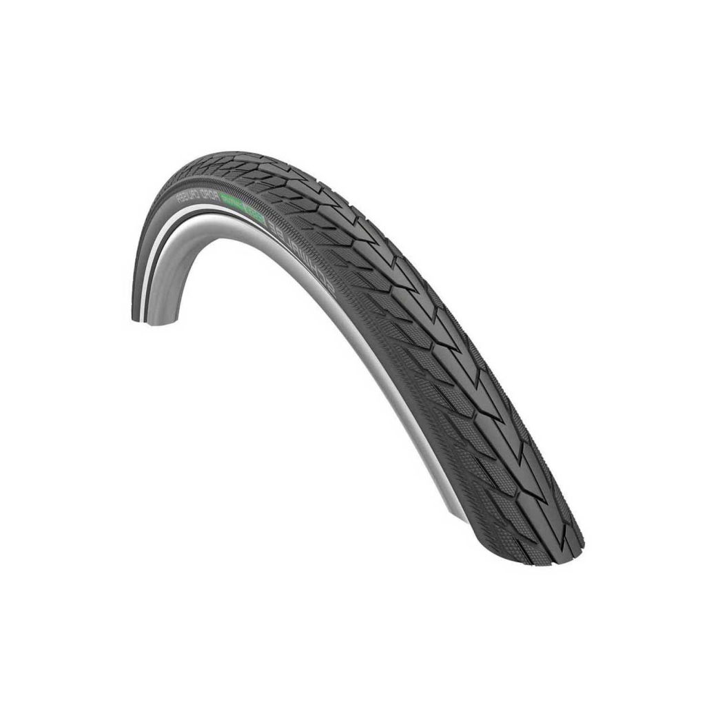 Se Schwalbe Road Cruiser Green Compound - Tråddæk - 28x1 3/8" (37-622) hos Cykelsadlen.DK