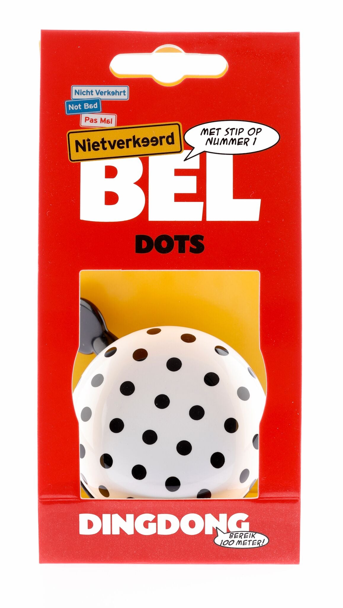 Ding-dong 60mm Dots NietVerkeerd Cykelklokke