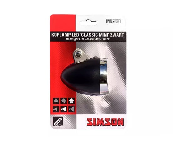 Billede af Simson Batteriforklygte "Classic Mini" - 4 LUX