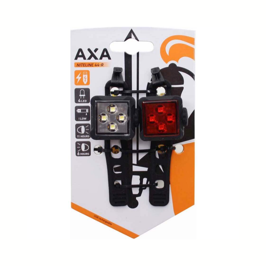Se AXA Niteline 44-R Belysningssæt hos Cykelsadlen.DK